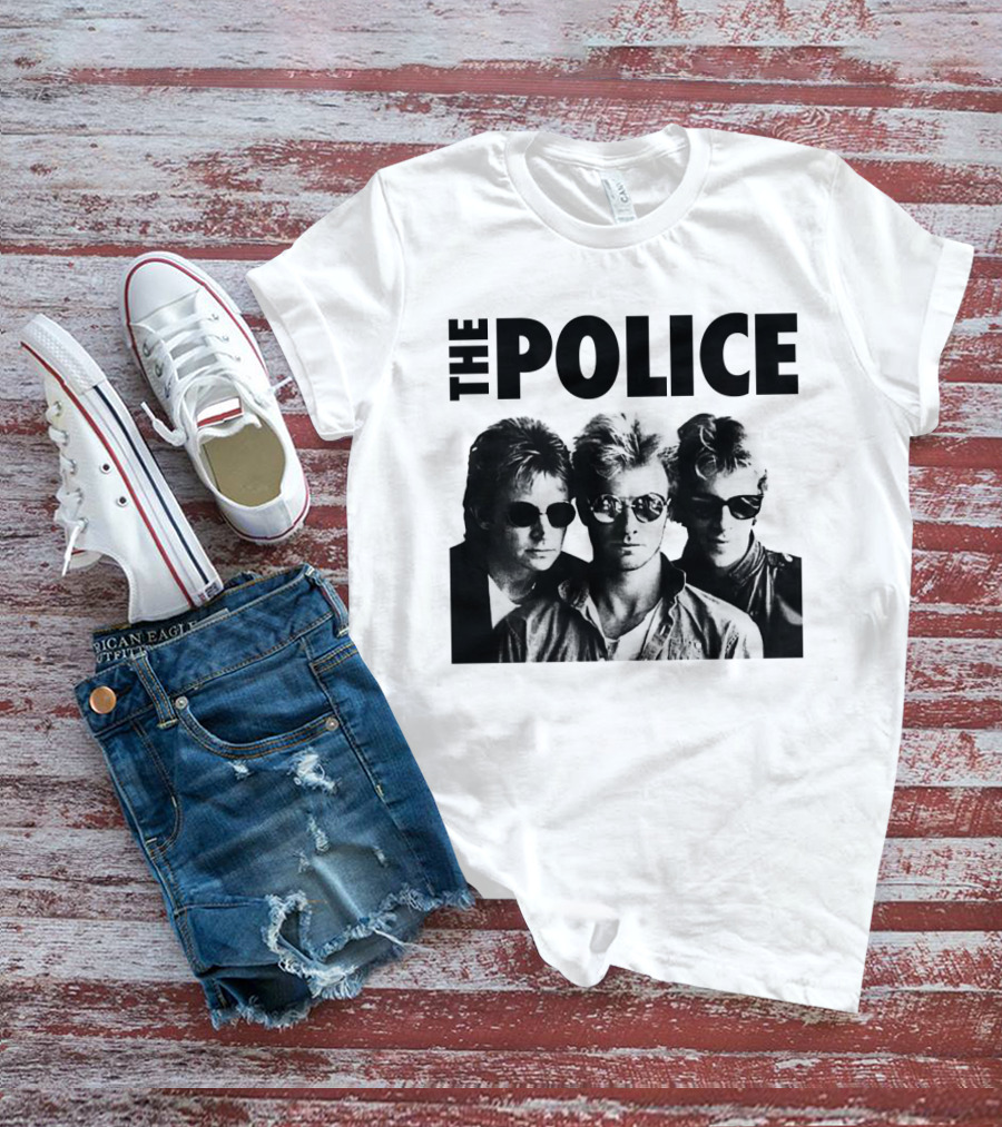 The Police Band Black And White Photo Tp T-Shirt