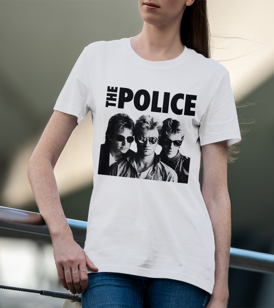 The Police Band Black And White Photo Tp T-Shirt