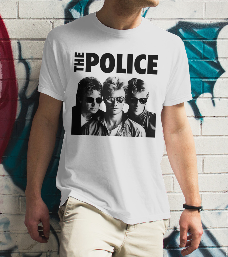 The Police Band Black And White Photo Tp T-Shirt