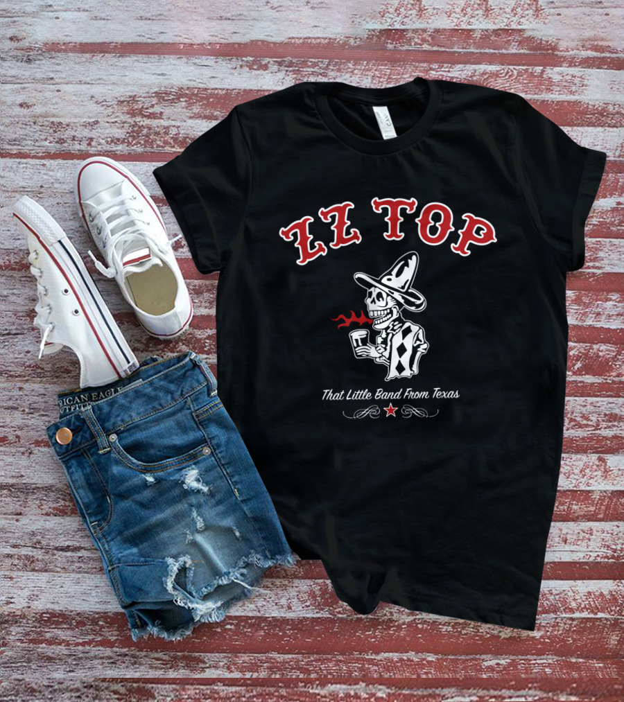 Zz Top That Little Band From Texas Skeleton And Hat T-Shirt