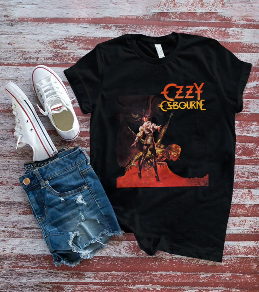 Ozzy Osbourne Bark At The Moon Retro Metal Art T-Shirt