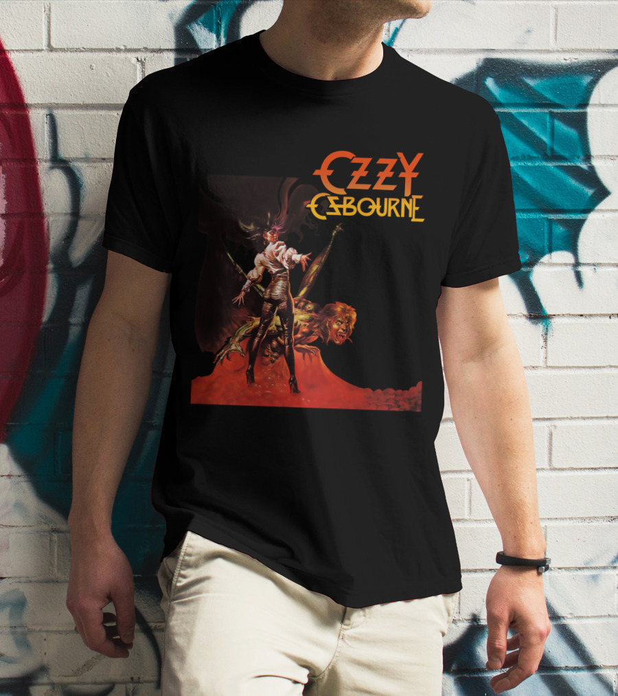 Ozzy Osbourne Bark At The Moon Retro Metal Art T-Shirt