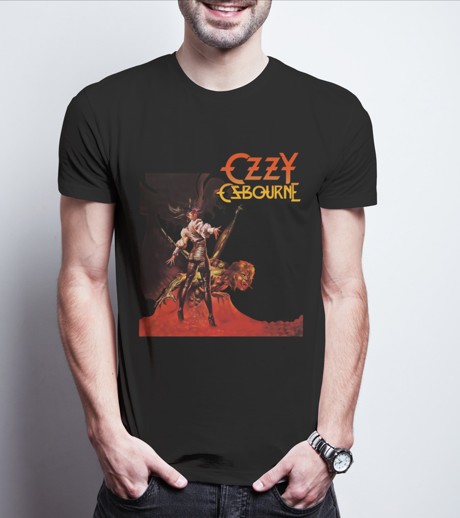 Ozzy Osbourne Bark At The Moon Retro Metal Art T-Shirt