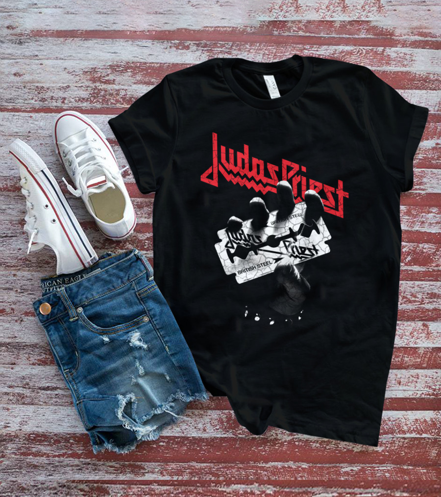 Judas Priest British Steel Razor Blade T-Shirt