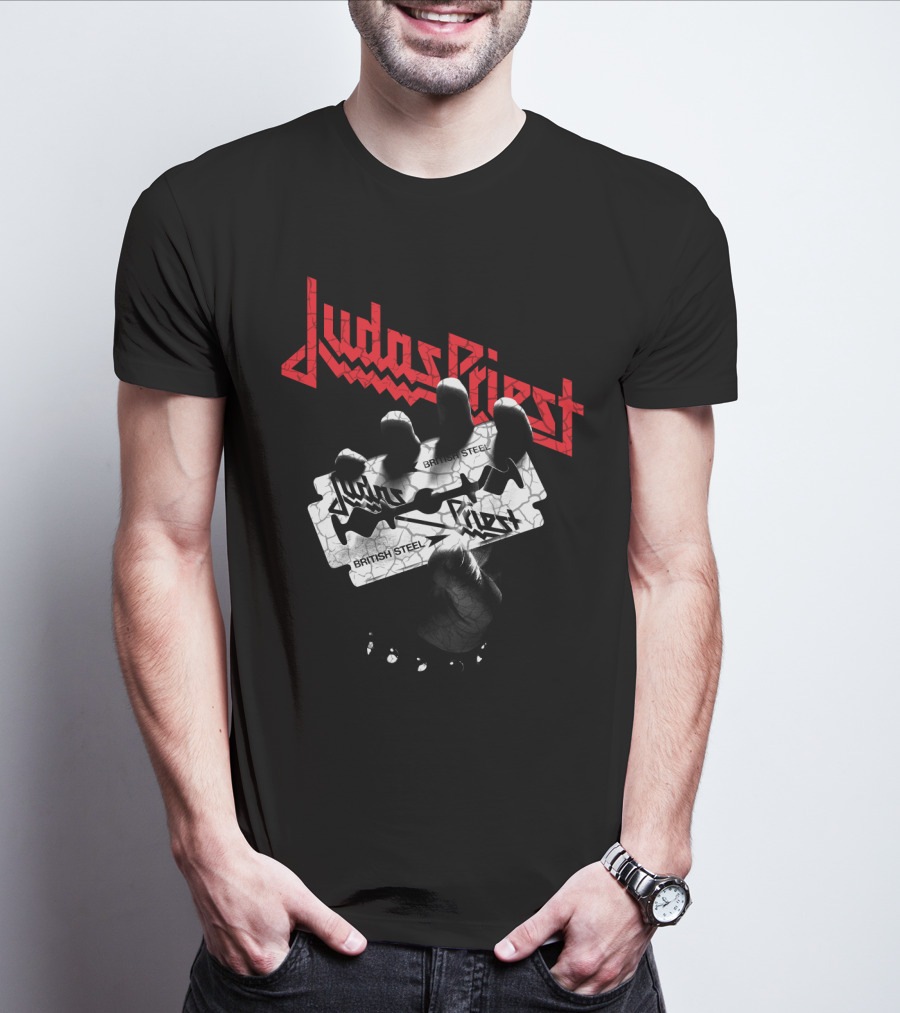Judas Priest British Steel Razor Blade T-Shirt