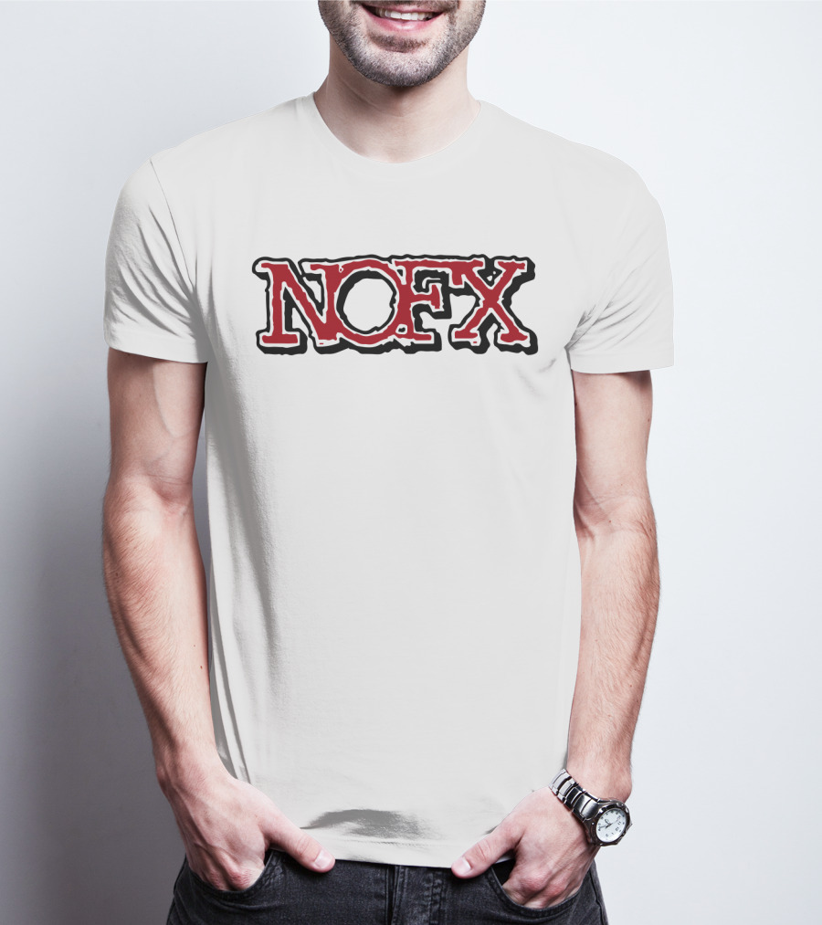 Nofx Band Logo Bold Red Outline T-Shirt
