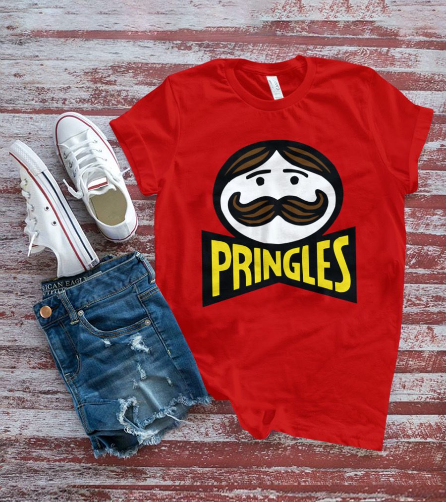 Prm 36 Pringles Logo Mustache And Bowtie T-Shirt