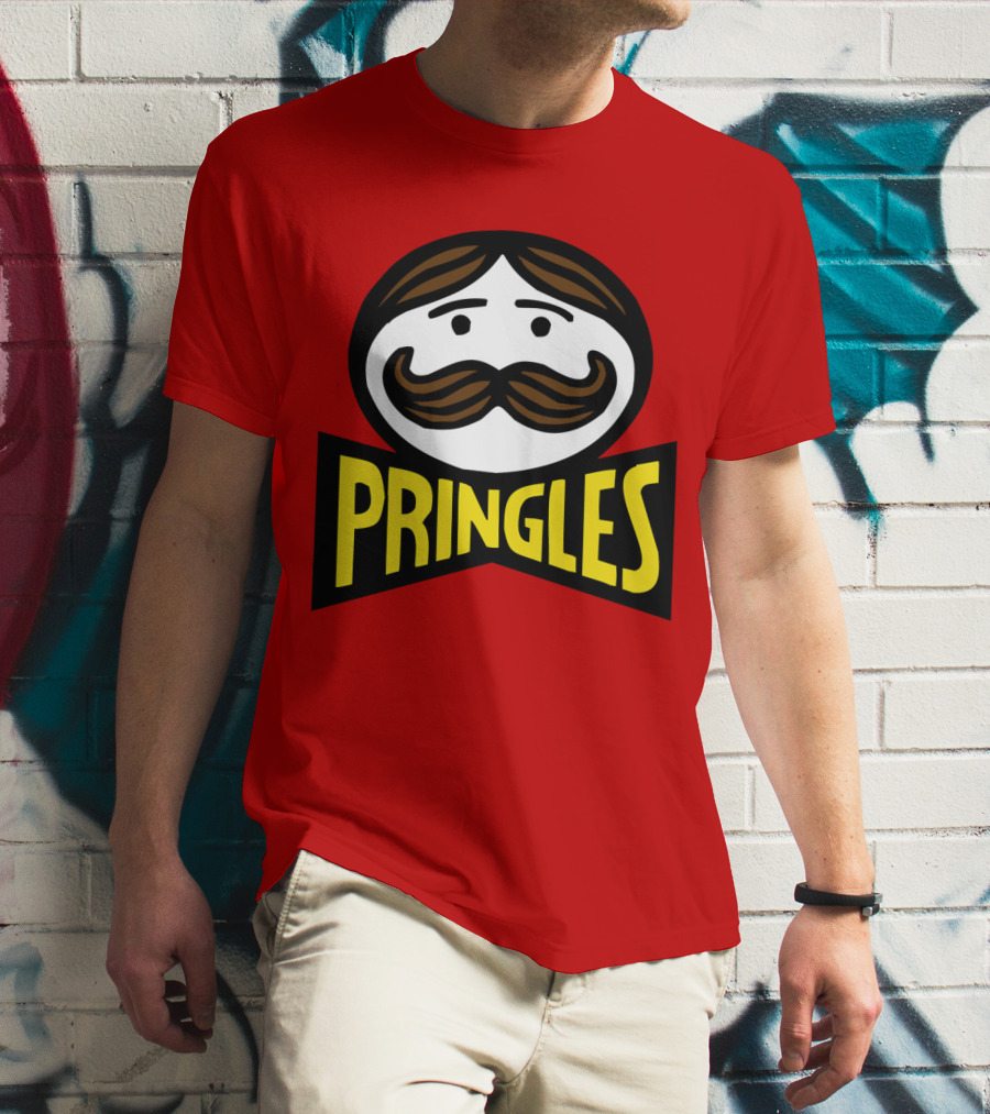 Prm 36 Pringles Logo Mustache And Bowtie T-Shirt