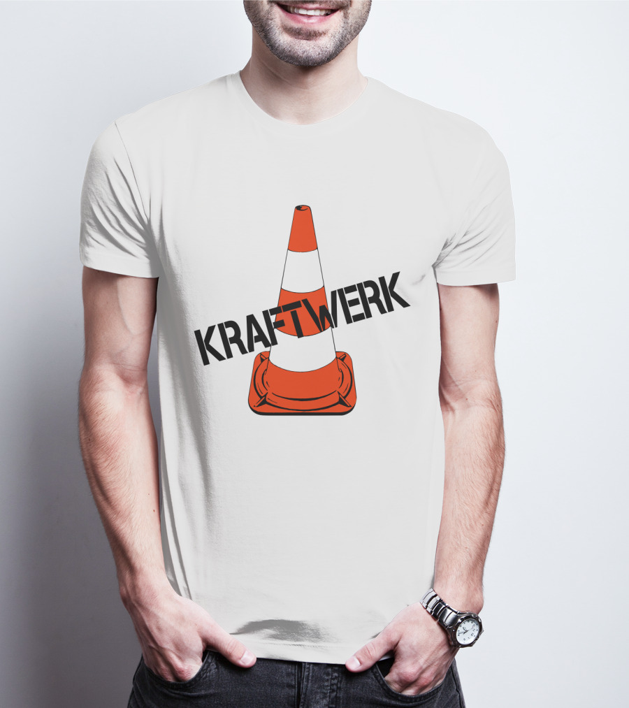 Kraftwerk Highway Traffic Cone Retro T-Shirt