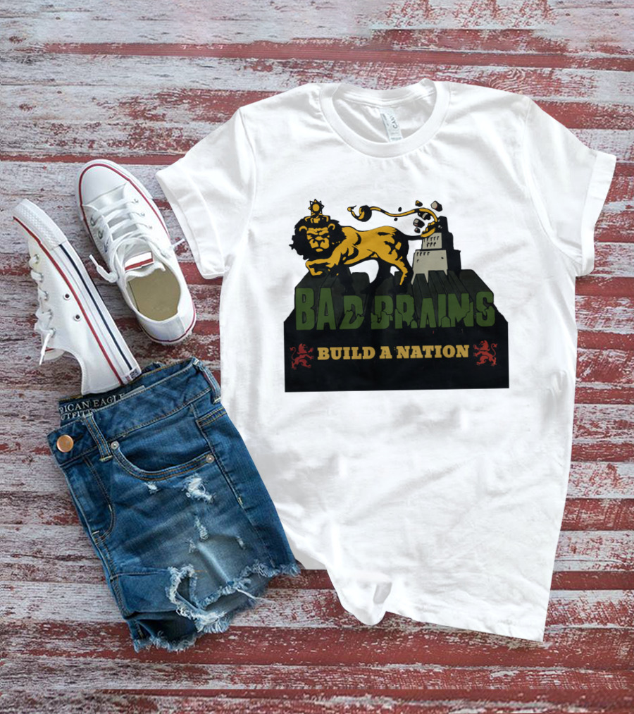 Bad Brains Build A Nation Lion Reggae Punk T-Shirt