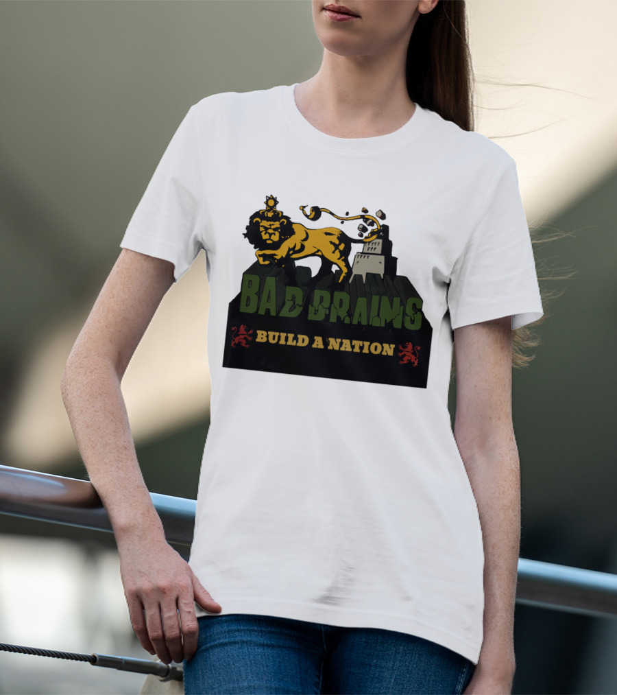 Bad Brains Build A Nation Lion Reggae Punk T-Shirt