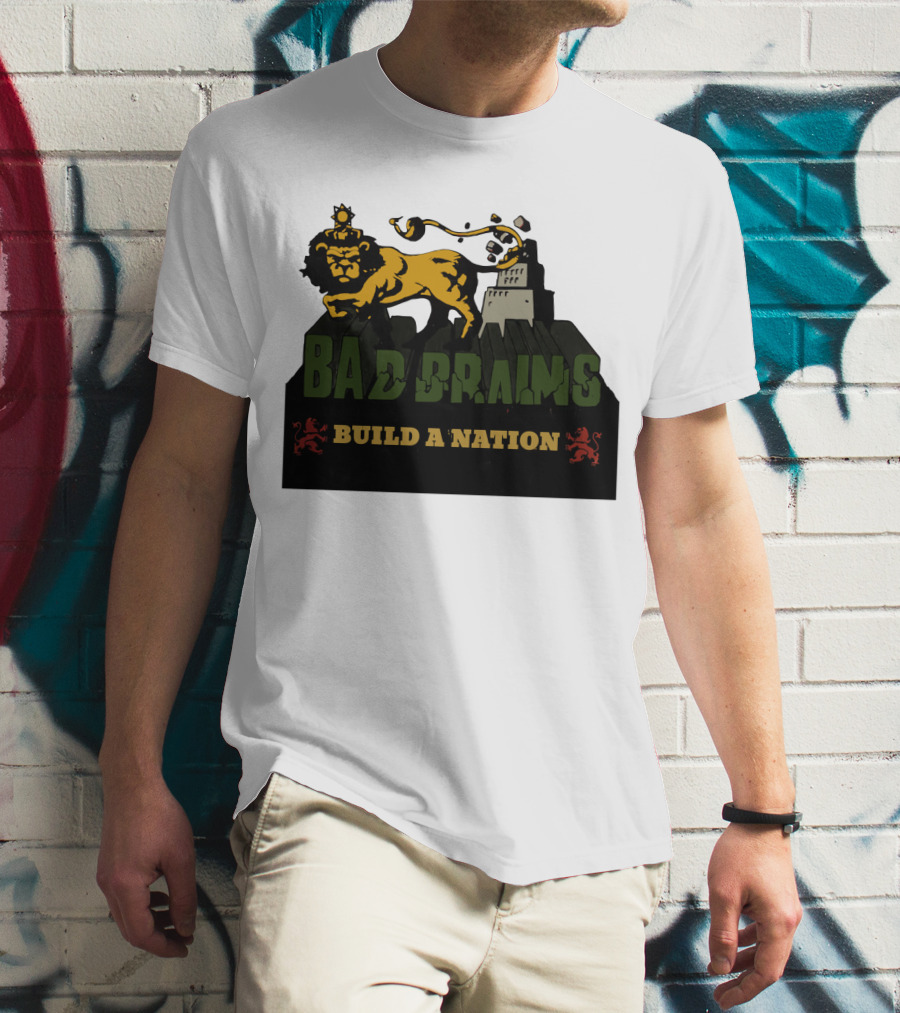 Bad Brains Build A Nation Lion Reggae Punk T-Shirt