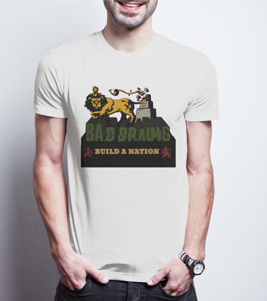 Bad Brains Build A Nation Lion Reggae Punk T-Shirt