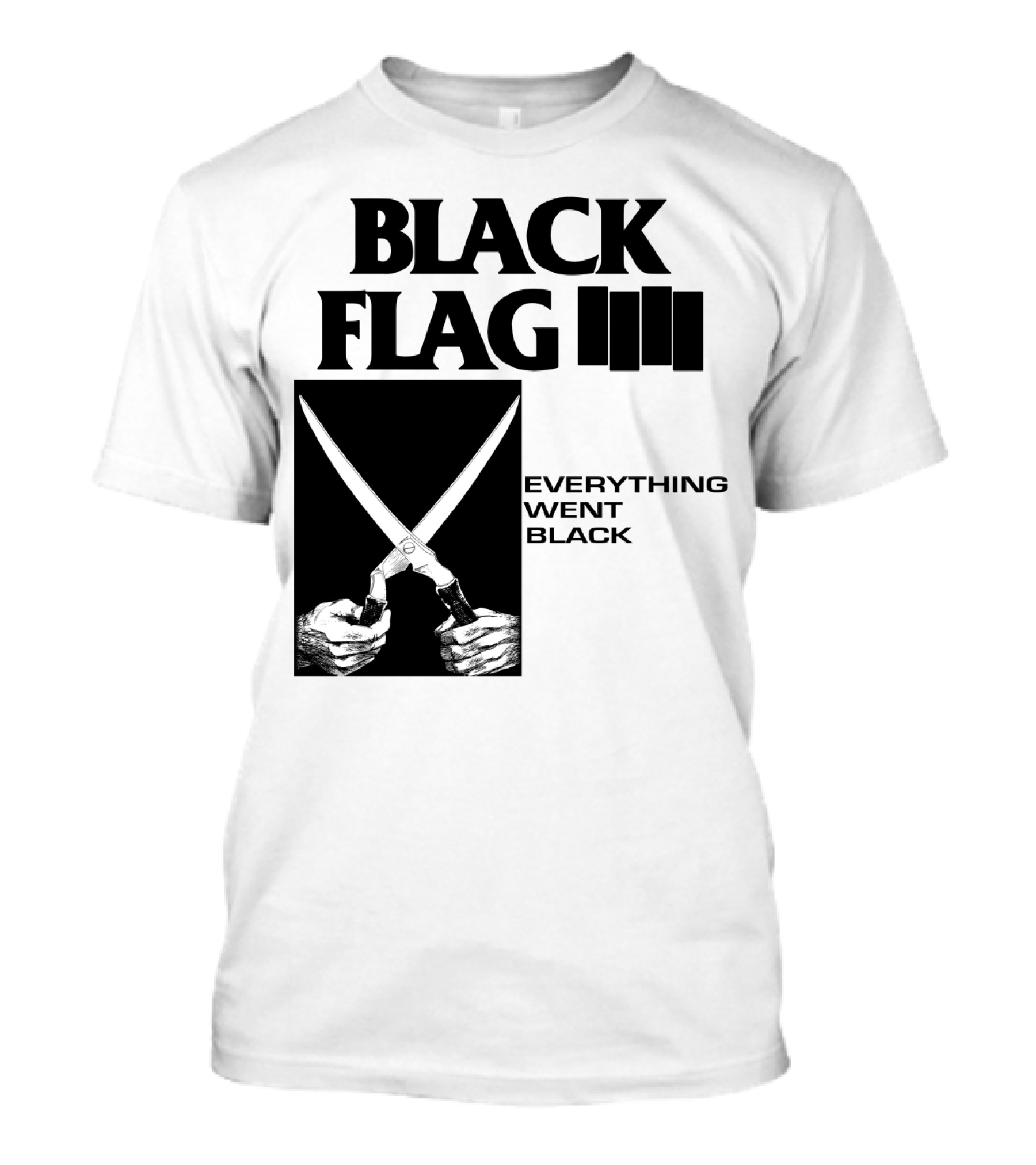 Black Flag Everything Went Black Scissors Artwork T-Shirt
