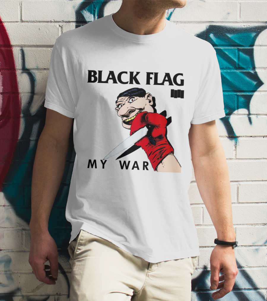 Black Flag My War Knife T-Shirt