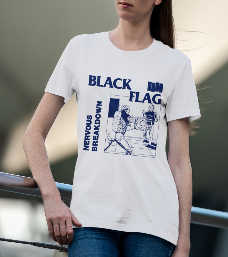 Black Flag Nervous Breakdown Confrontation Scene T-Shirt