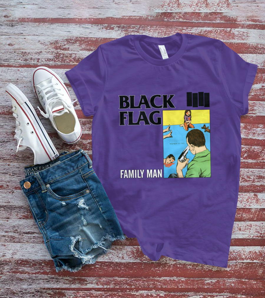 Black Flag Family Man - Nervous 23-1983 T-Shirt