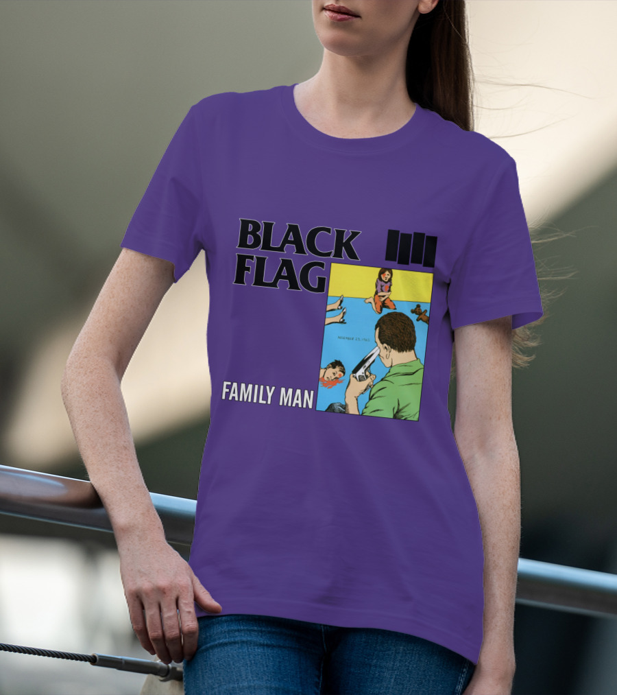 Black Flag Family Man - Nervous 23-1983 T-Shirt