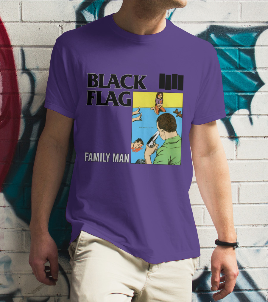 Black Flag Family Man - Nervous 23-1983 T-Shirt