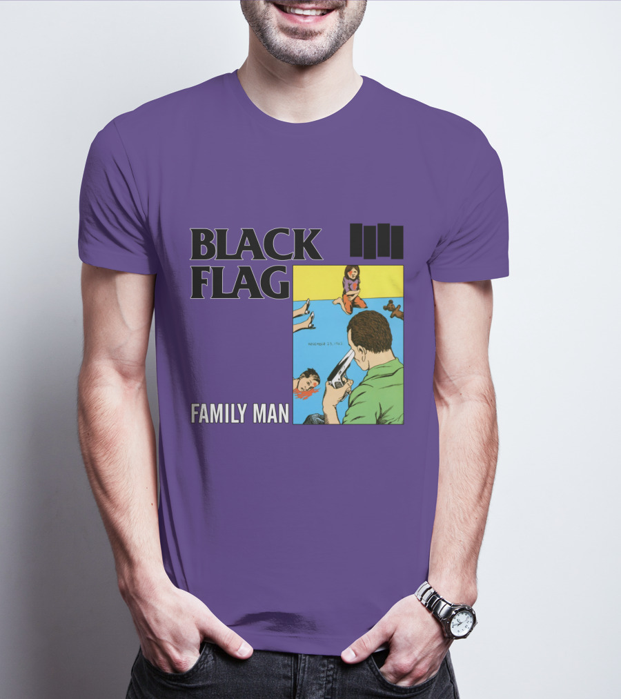 Black Flag Family Man - Nervous 23-1983 T-Shirt