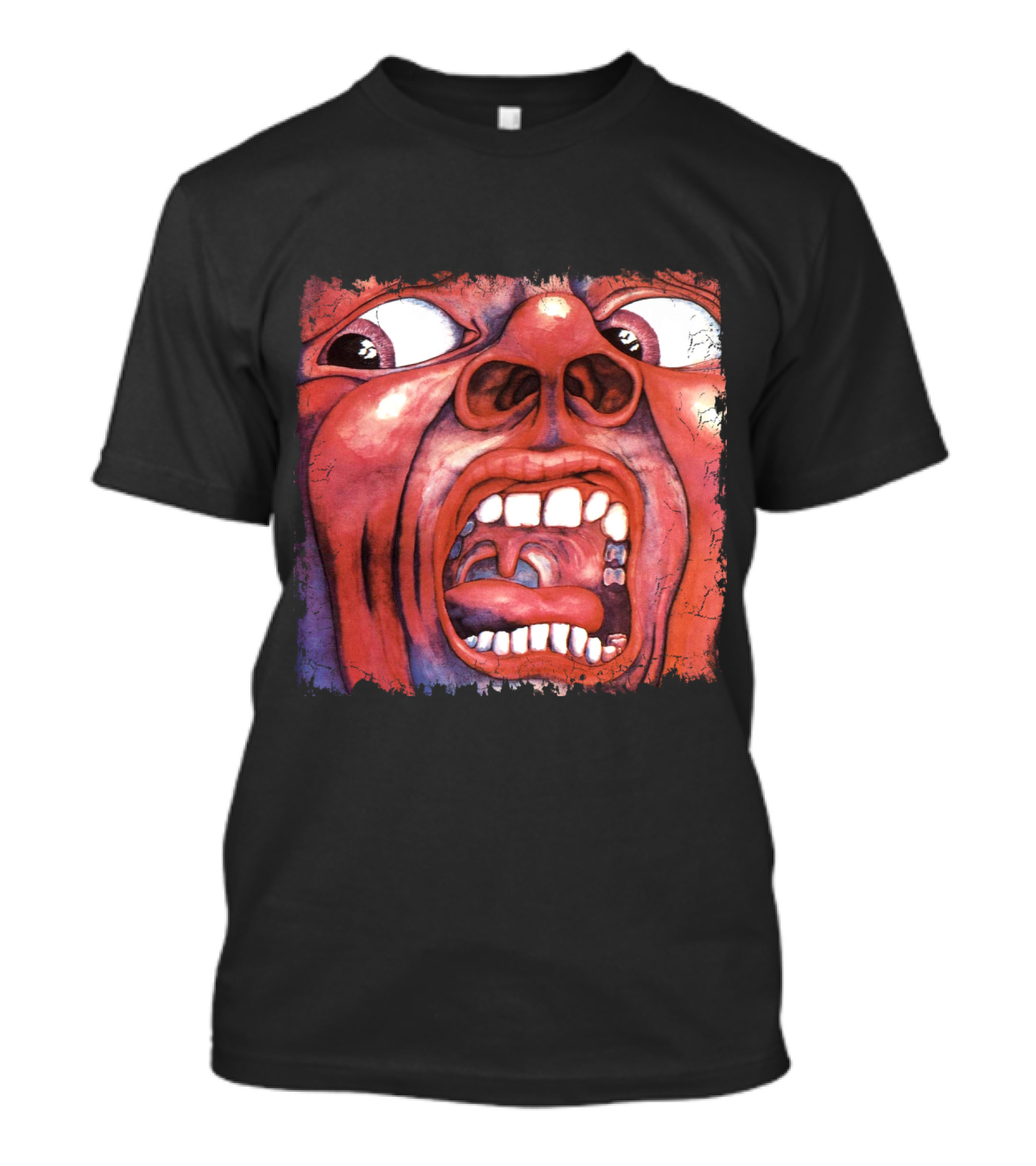 KC 03 In The Court Of The Crimson King Album Art Distorted Red Face T-Shirt
