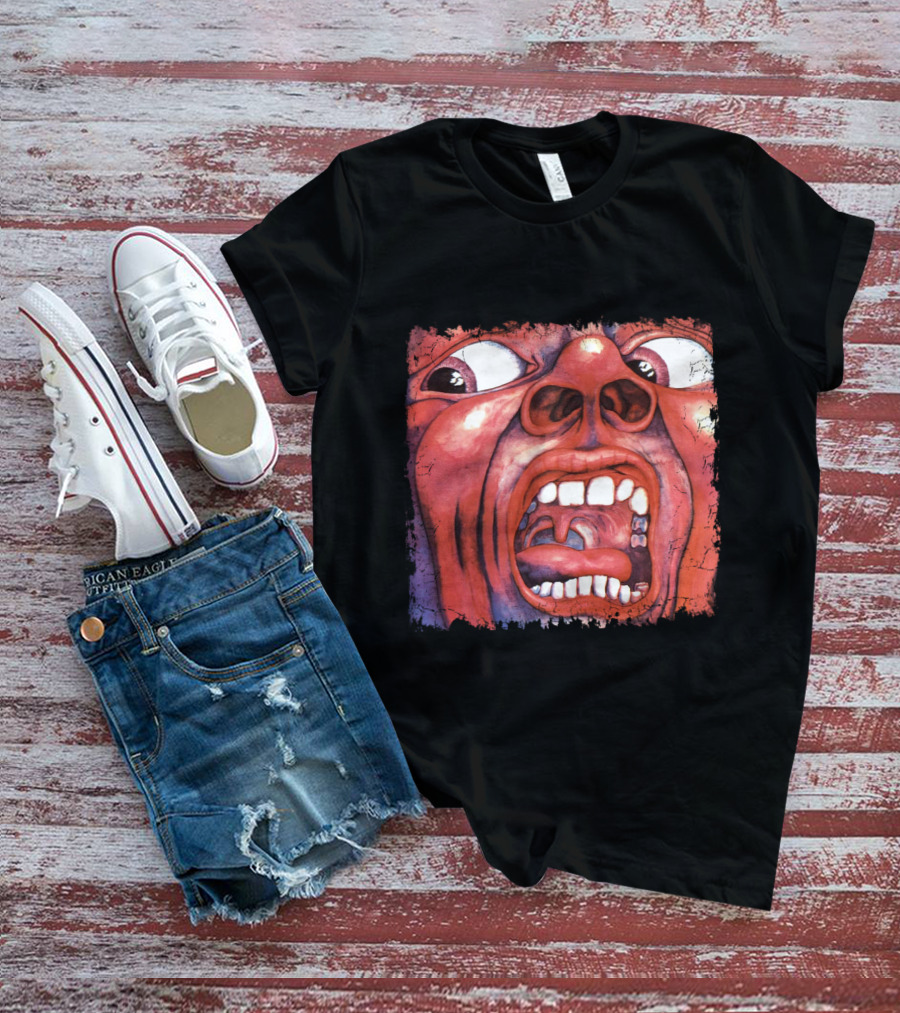 KC 03 In The Court Of The Crimson King Album Art Distorted Red Face T-Shirt