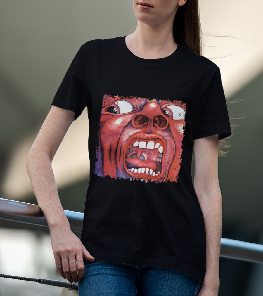 KC 03 In The Court Of The Crimson King Album Art Distorted Red Face T-Shirt