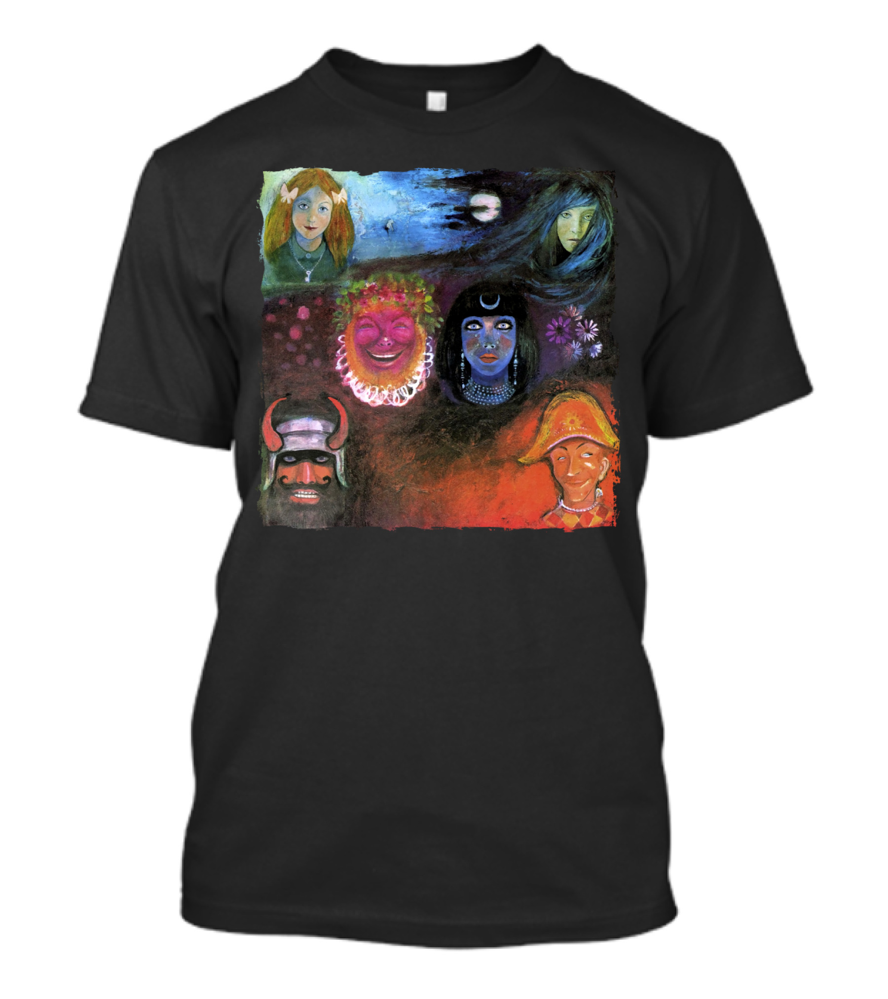 King Crimson In The Wake Of Poseidon Album Cover Art Faces T-Shirt