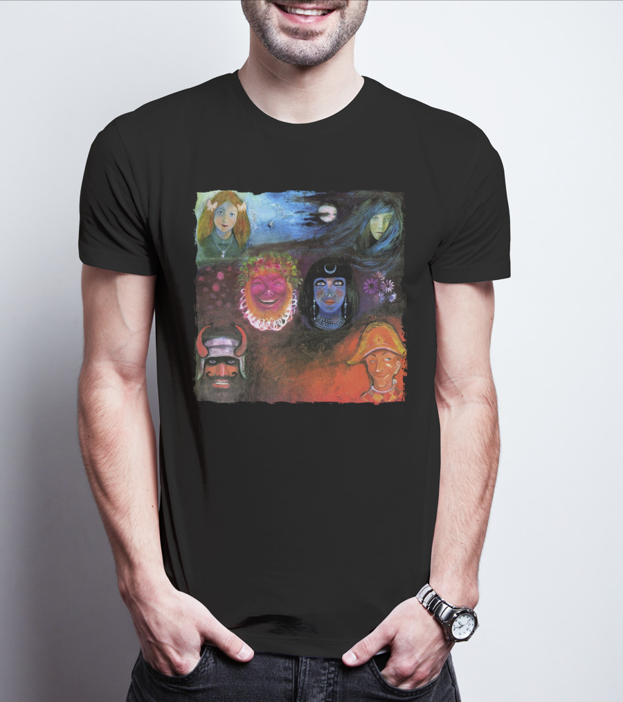 King Crimson In The Wake Of Poseidon Album Cover Art Faces T-Shirt