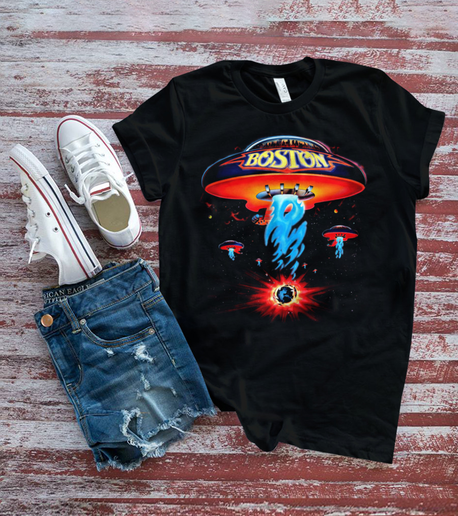 Boston Spaceship Imagery Bt 08 Earth Explosion T-Shirt