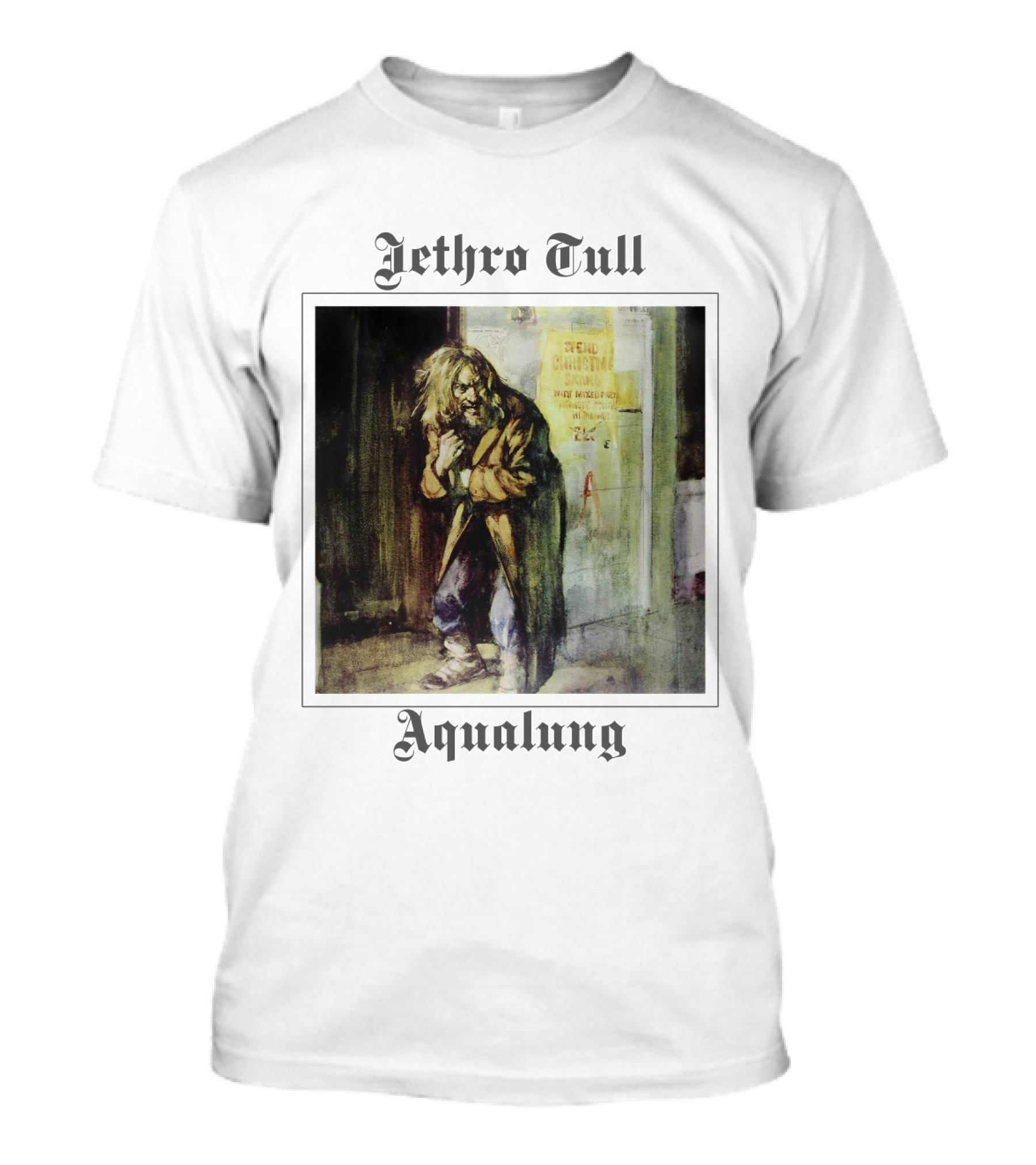 Jethro Tull Aqualung Album Cover Homeless Man Artwork T-Shirt