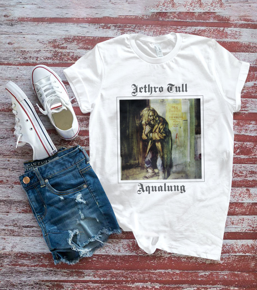 Jethro Tull Aqualung Album Cover Homeless Man Artwork T-Shirt
