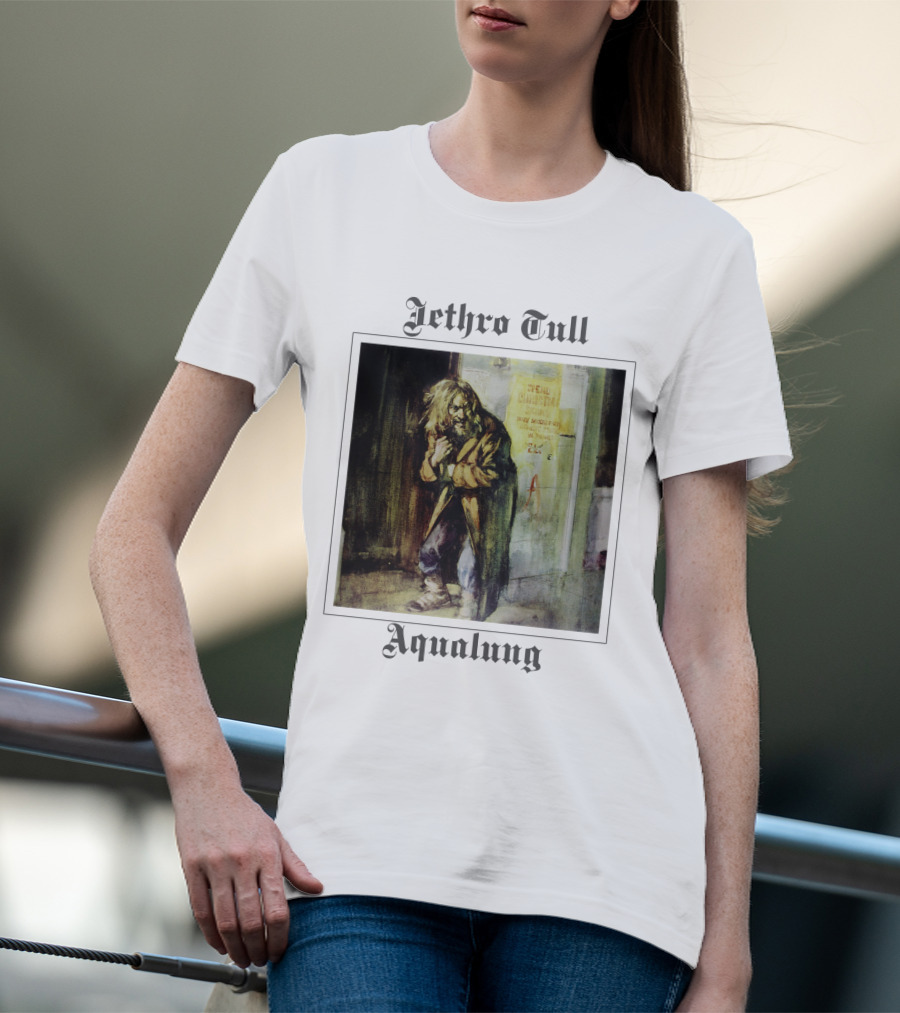 Jethro Tull Aqualung Album Cover Homeless Man Artwork T-Shirt