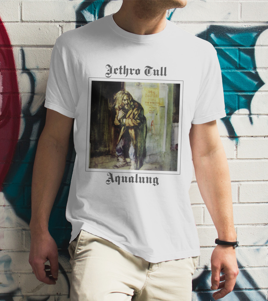 Jethro Tull Aqualung Album Cover Homeless Man Artwork T-Shirt
