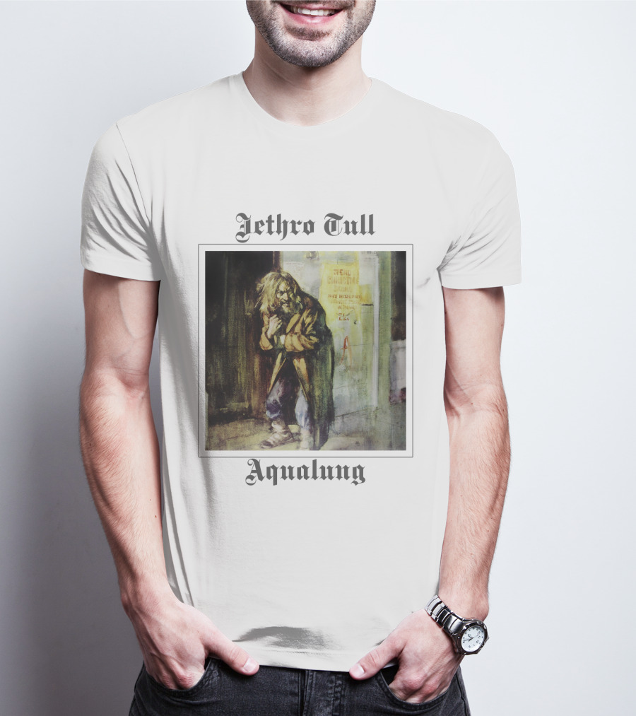 Jethro Tull Aqualung Album Cover Homeless Man Artwork T-Shirt