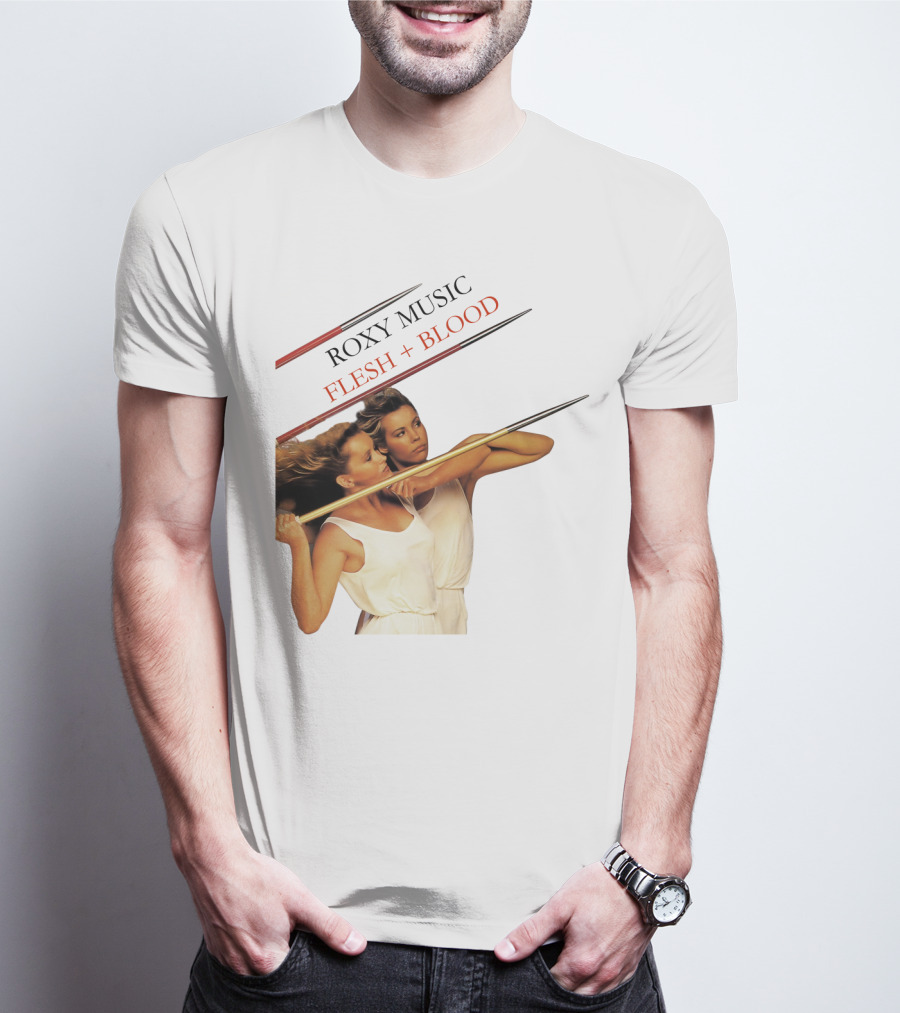 Roxy Music Flesh + Blood Album Cover Artwork T-Shirt