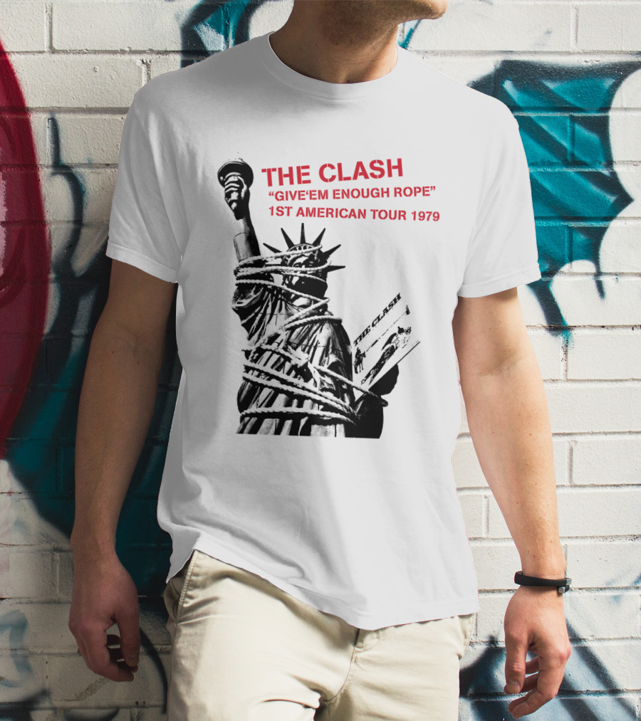 The Clash Give 'Em Enough Rope 1St American Tour 1979 Statue Of Liberty T-Shirt