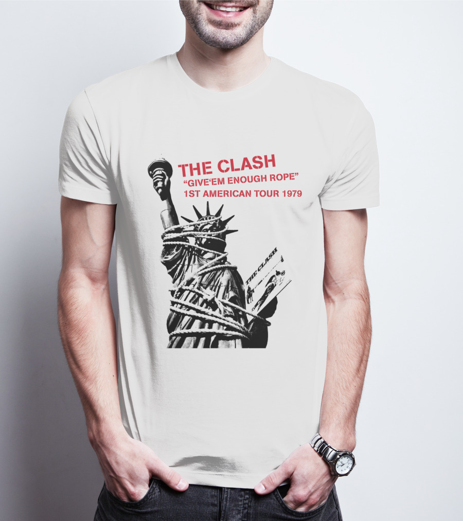 The Clash Give 'Em Enough Rope 1St American Tour 1979 Statue Of Liberty T-Shirt