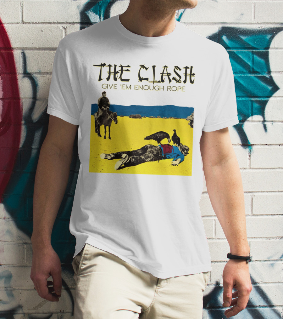 The Clash Give 'Em Enough Rope Album Cover Art With Desert Scene T-Shirt