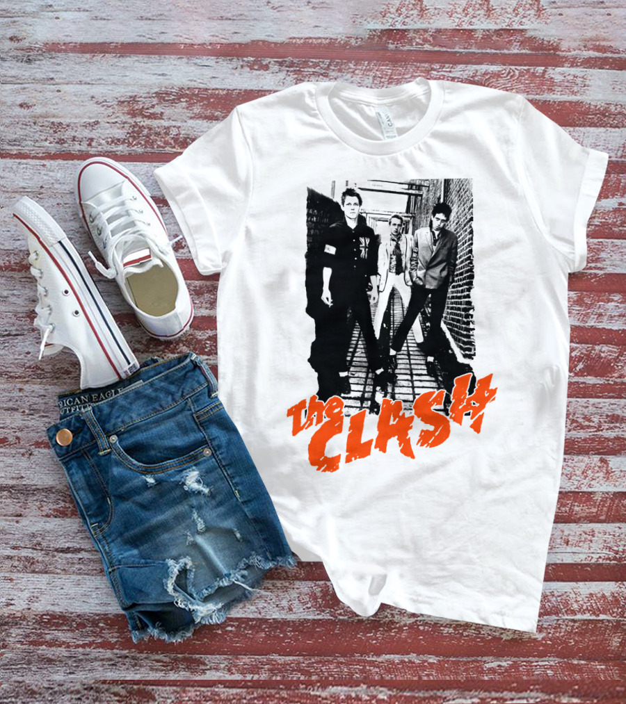 The Clash Iconic Punk Rock Band Photography T-Shirt