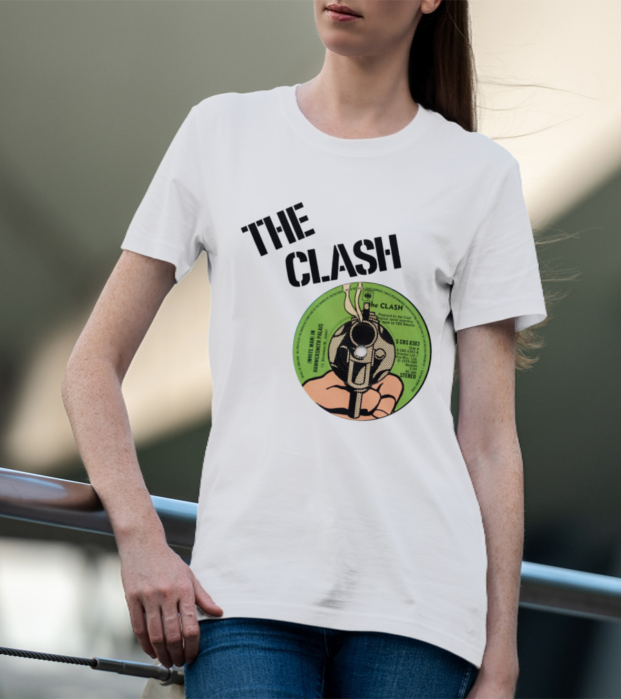 The Clash White Man In Hammersmith Palais Record Label T-Shirt