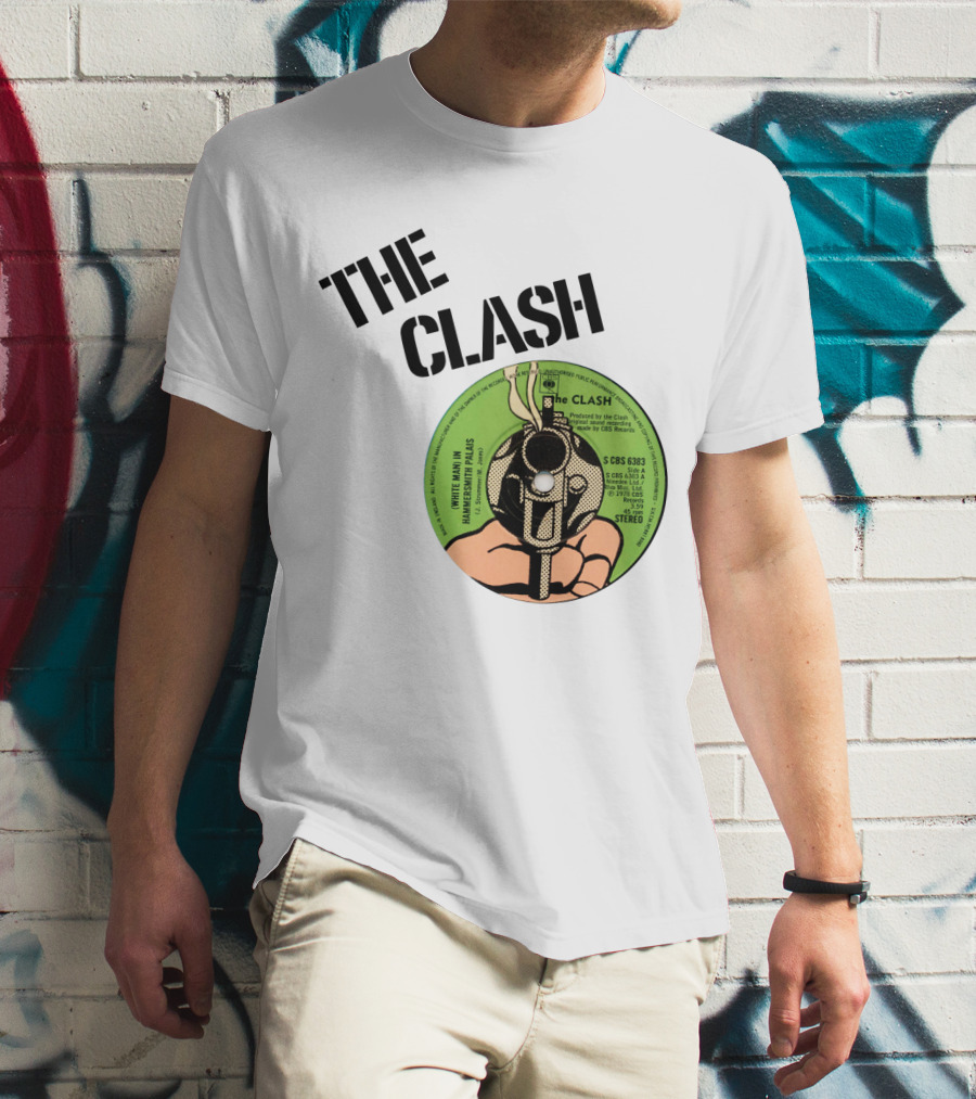 The Clash White Man In Hammersmith Palais Record Label T-Shirt