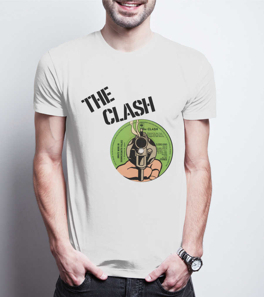 The Clash White Man In Hammersmith Palais Record Label T-Shirt