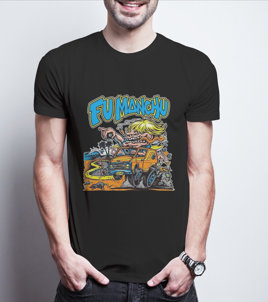 Fu Manchu Beach Surf Adventure Off-Road Monster Car T-Shirt