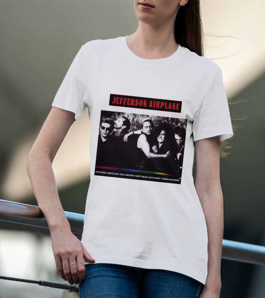 Jefferson Airplane Featuring Grace Slick Paul Kantner Marty Balin Jack Casady Jorma Kaukonen T-Shirt
