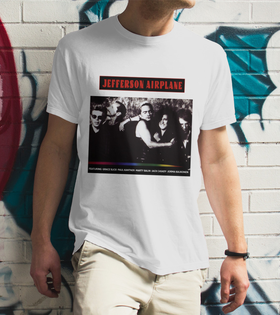 Jefferson Airplane Featuring Grace Slick Paul Kantner Marty Balin Jack Casady Jorma Kaukonen T-Shirt