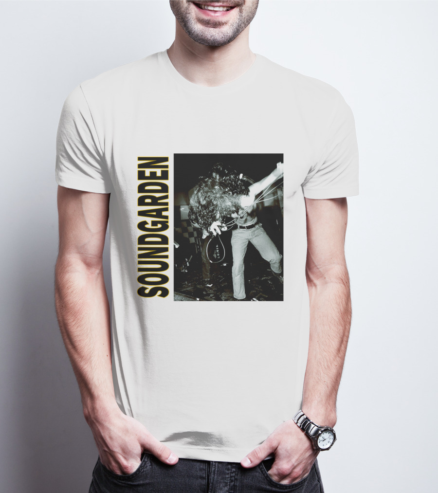 Soundgarden Live Performance Photo Vintage Style T-Shirt