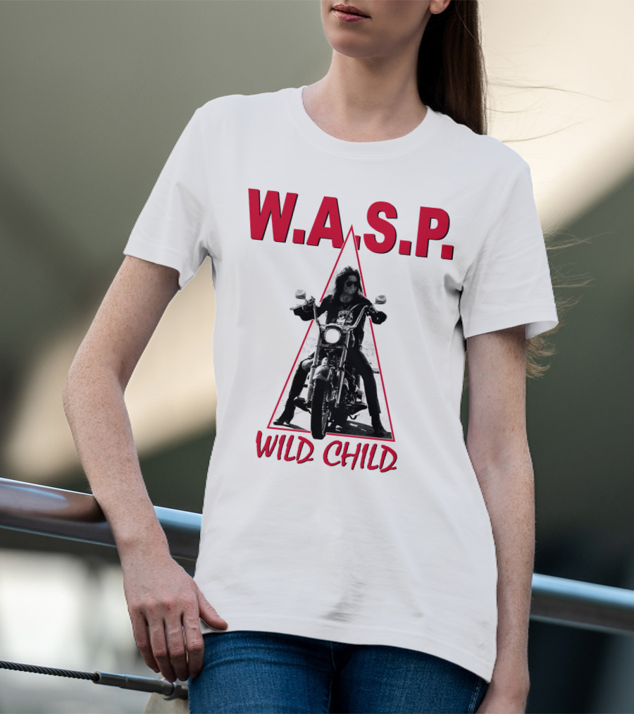 W.a.s.p. Wild Child Motorcycle Rider T-Shirt