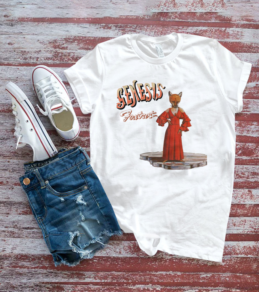 Genesis Foxtrot Fox In Red Dress On Stage T-Shirt