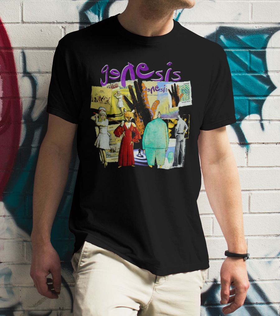 Genesis Collage Retro Album Art Compilation T-Shirt